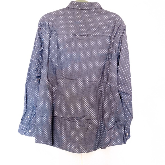 👔 CLUB ROOM BLUE WHITE POLKA DOT SHIRT! - Picture 2 of 5